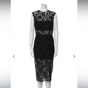 Alexis Midi Black Lace Dress